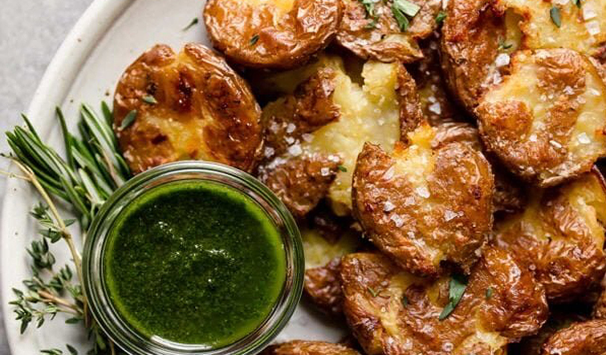 Crispy Smashed Potatoes by the Real Food Dietitians